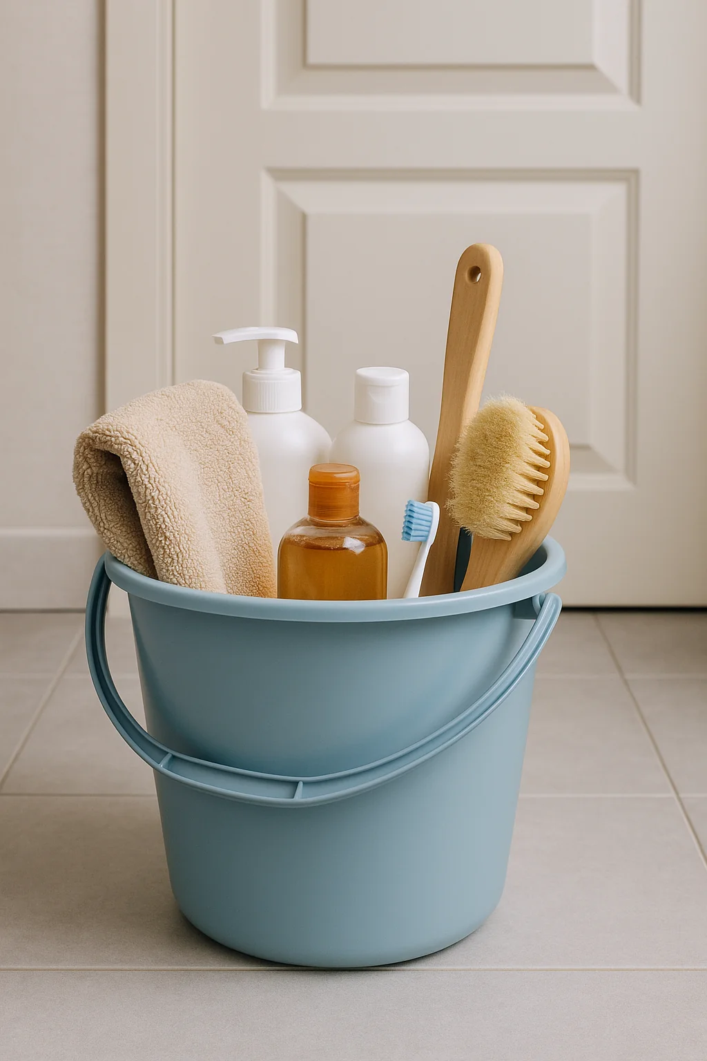 bathroom-cleaning-2 浴室雜物裝水桶