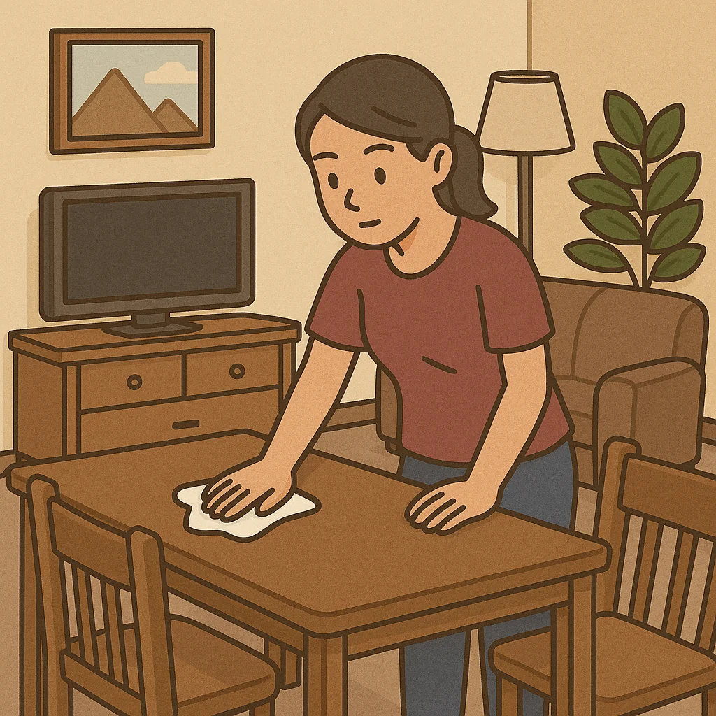 home-cleaning-sop-4 擦桌面以及櫃面