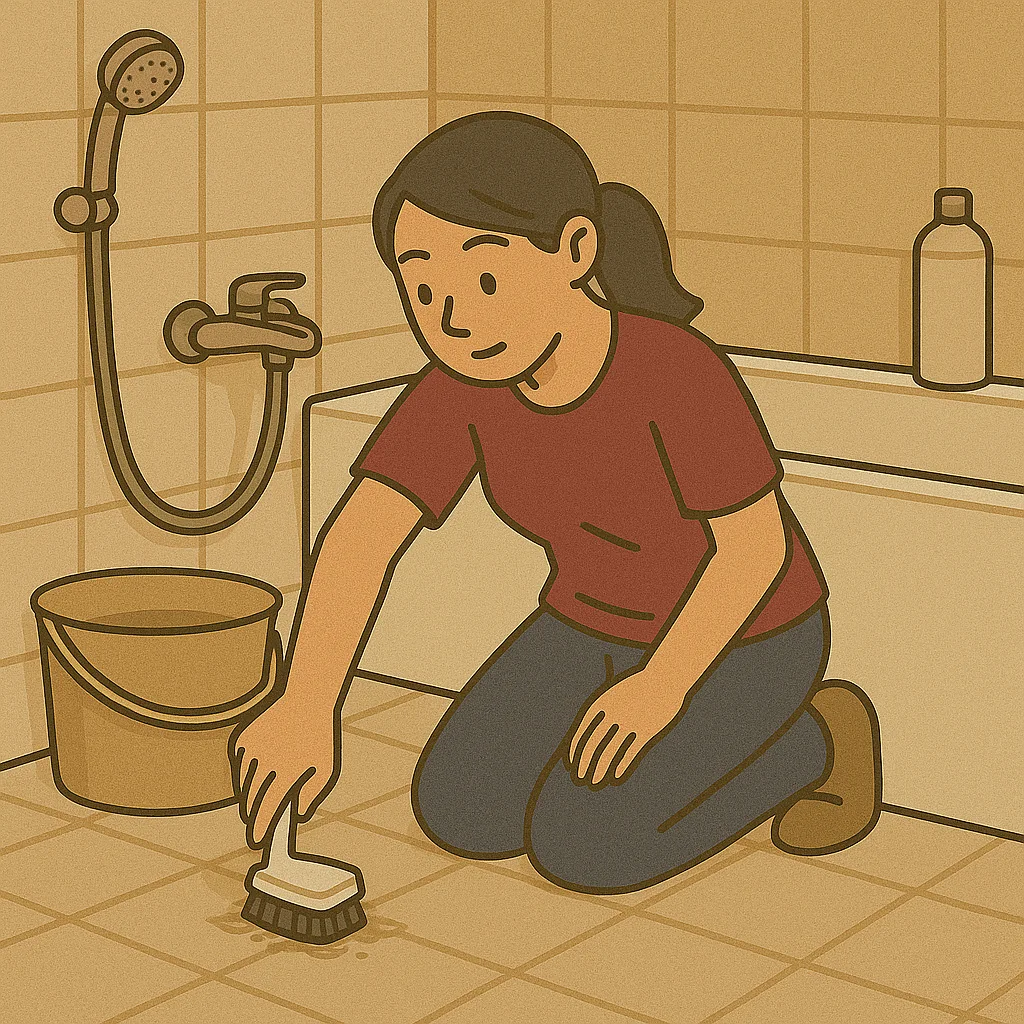 home-cleaning-sop-8 刷洗地板