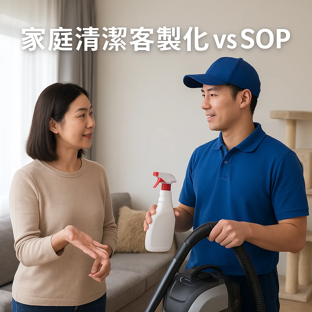 屋主跟清潔人員討論要做的內容是適合客製化還是SOP