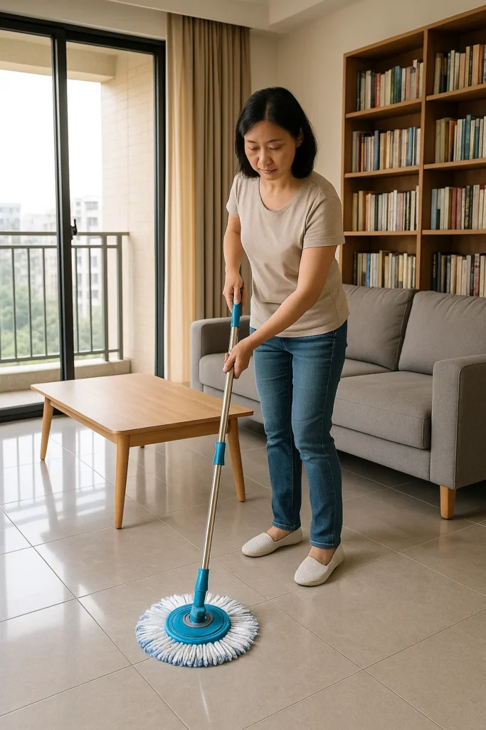 202 一個主婦拖地